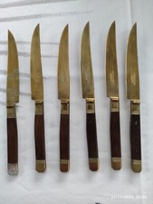 6 COUTEAUX A FRUITS ANCIENS STAHL BRONZE ALTO