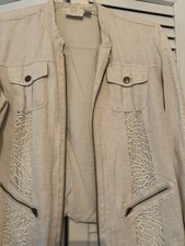 Chicos Size 1 Beige Womens