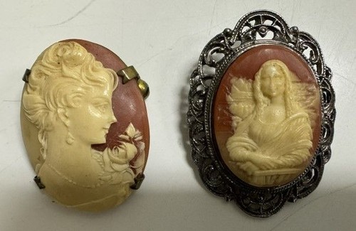 Lot broches camée - de, 2