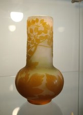 ANTIQUE GLASS PETIT VASE EMILE GALLE VERRE MULTICOUCHE DEGAGE A L'ACIDE 1900