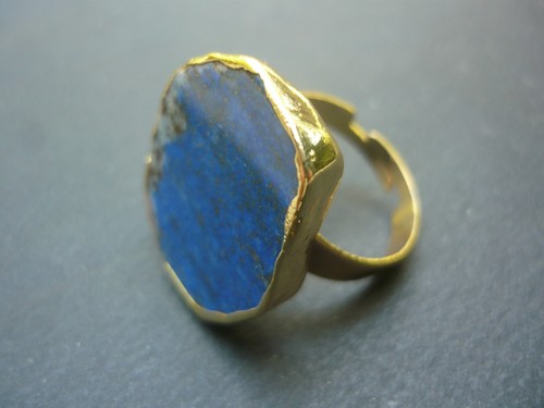 Bague ajustable lapis lazuli - ajustable,