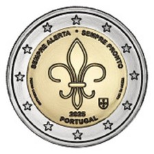 1x 2euro commémorative Portugal 2025 - Scoutisme International (neuve)