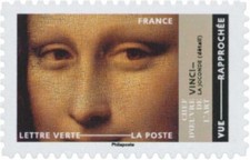 Timbre autoadhésif Joconde 2023, issu de planche - neuf**