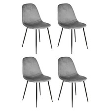 Lot de 4 Chaises Velours