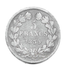 Rare pièce de 5 Francs argent
