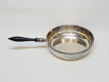 Casserole Ancienne En Métal Argenté Manche En Ébène 