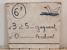 Ancien panneau "peche au canard" art forain/ kermesse