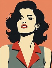 Affiche A4 Femme Pop Art Color