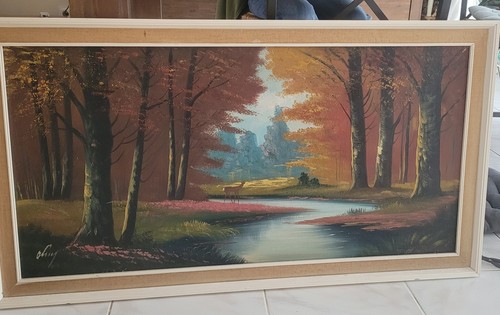 Tableau paysage forêt avec