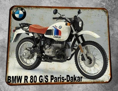 Plaque metal vintage bmw r80gs - vintage,