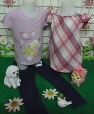 lot 12 vêtements enfant 5 ans fille,robe,legging,tunique,sarouel,chemise,short .