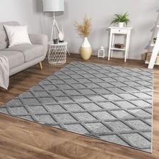 Tapis Pile Courte Chambre Adulte Salon Bohème Scandi 3D Modern