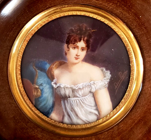 Ancienne peinture miniature - peinture,