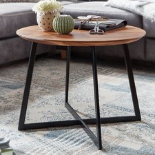 FineBuy Table Basse Ronde Bois