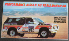 Autocollant / Sticker - Performance NISSAN au Paris-DAKAR 88 - Dessoude / Leran