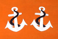 Lot de 2 Décoration de Marine  Ancre  Applique tissu thermocollant