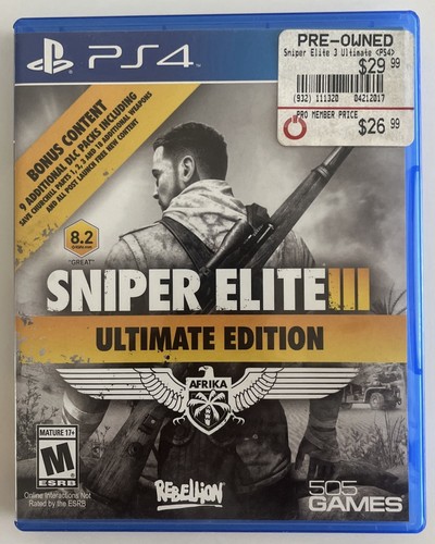 Ps4 505 games sniper - elite, iii