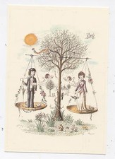  CARTE AMOUREUX DE PEYNET LES SIGNES DU ZODIAQUE BALANCE ANGE SAINT VALENTIN