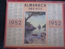 Calendrier ! Almanach des PTT ! Ancien ! 1952 !