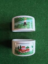 2 Jolis Rond De Serviettes Porcelaine Villeroy Et Boch