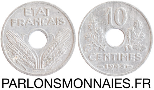 Centimes etat français - 10,