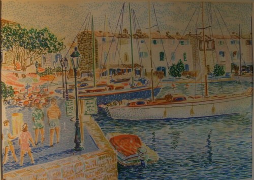 Lithographie port - lithographie,,