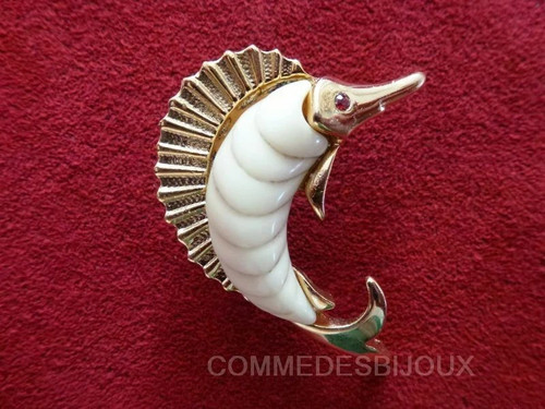 Broche vintage espadon - vintage, poisson