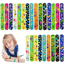 24Pcs Dinosaure Slap Bracelet
