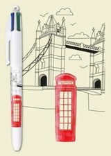 BIC STYLO 4 COULEURS COLLECTOR - EDITION LONDRES - CABINE TELEPHONIQUE