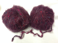 10 pelotes laine mohair fantaisie /quetsche/ trés douce/ fabriqué en France