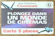 CINE CARTE GAUMONT TICKET CINECARTE CINÉMA CARD CARTE CARTA KARTA KART TÉLÉCARTE