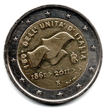 Pièce 2 euro Italie 150 ans de l'unification italienne 2011