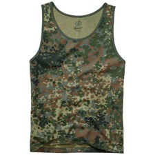 Brandit Débardeur Homme Coton Sans Manches Gilet Formation Gym Flecktarn Camo
