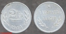 Belgique !  2 francs zinc