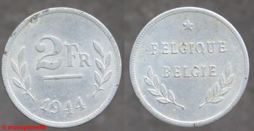 Belgique 2 francs - , zinc