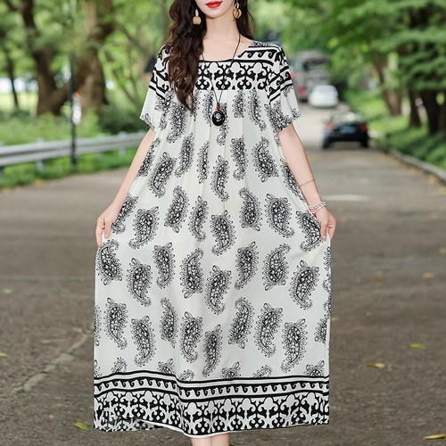Robe boho longue - robe, manches