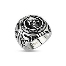 BAGUE CHEVALIERE HOMME ACIER