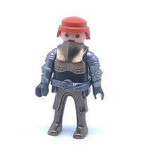 PLAYMOBIL * MOYEN-AGE * Chevalier Roux Loup Armure Bronze & Gris 4807 5001