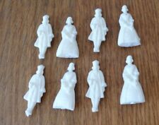 lot 8 fèves blanches plastique personnages rois et reines neuves 