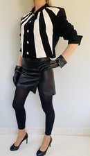 Veste couture graphique LOUIS FERAUD Paris Vintage 1980s - Taille 42