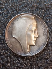 #1 Médaille Bronze Argenté Marianne République Française gr Coeffin