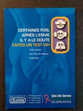 Durex SIDA rien voir rien dire rien entendre CARTE POSTALE postcard