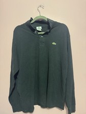 Polo Lacoste noir manches longues taille L en très bon état