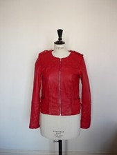 Blouson en cuir rouge 38, TBE
