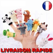 10 Marionnettes Doigt Bébé Animal Dessin Animé Jouet Anniversaire Enfants Fête