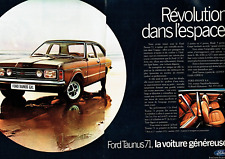 Publicité Advertising  0822 1970   Ford Taunus GXL    révolution espace  2 pages