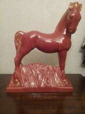 STATUETTE ART DECO, CHEVAL en CERAMIQUE SIGNE JEAN PL FRANCE