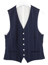 Gilet Ferrara Suitsupply Pour Homme UK 40 En Chanvre Et Laine Rayé