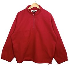 Sweat Polaire Fleece 1/4 Zip Rouge Vintage 90’s