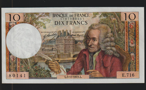 Billet francs voltaire - billet, 10